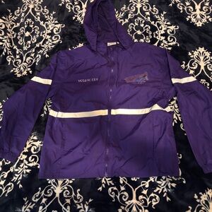 Disney Purple Hooded Park Jacket with Front Zip